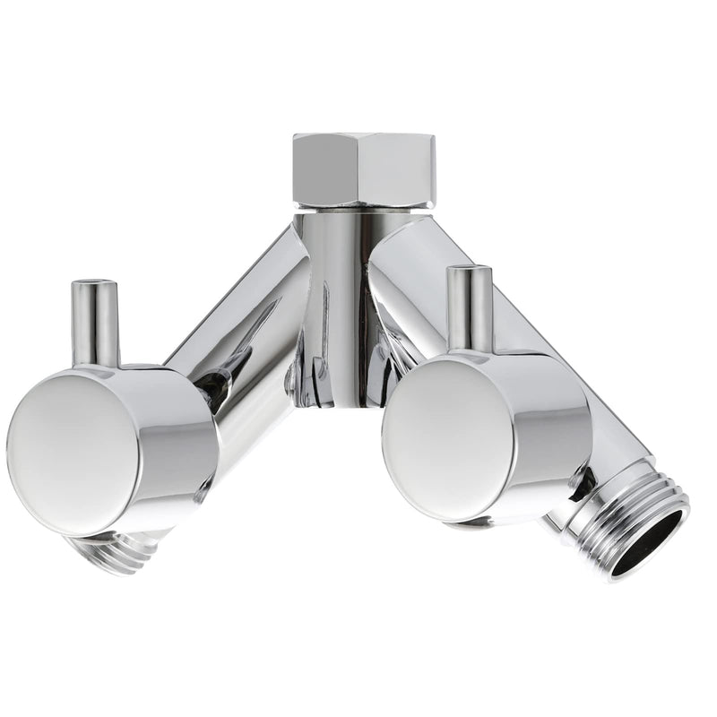 Tecmolog G1/2 Shower Diverter Shut Off Valve Brass Shower Head Splitter 2 Way for Bathroom, Chrome, DSF014A