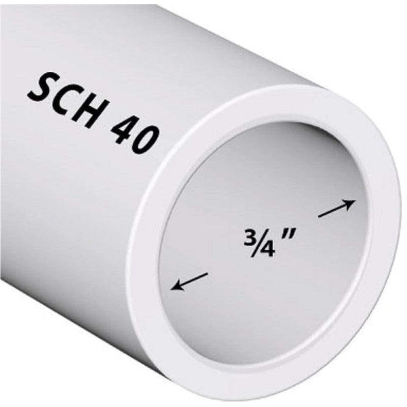 VENTRAL PVC Pipe Sch40 3/4 Inch (0.75) White Custom Length 1FT Feet - NewNest Australia