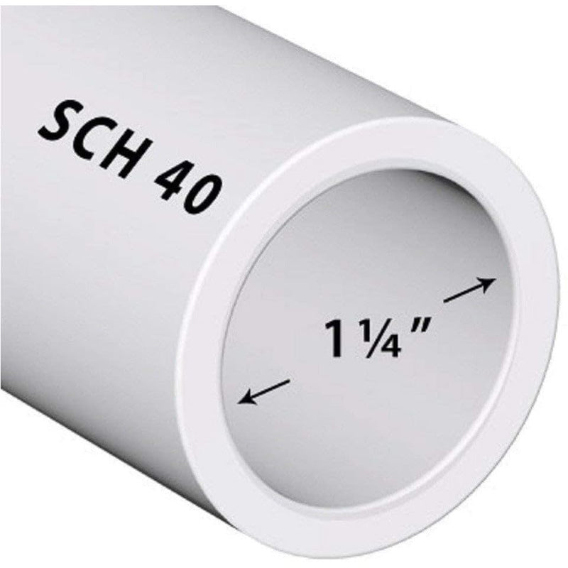 VENTRAL PVC Pipe Sch40 1-1/4 Inch (1.25) White Custom Length 1FT Feet - NewNest Australia