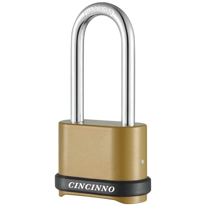 4 Digit Combination Lock, Heavy Duty Combo Padlock with Long Shackle for Outdoor Use,Sheds, Locker, Storage Unit, Gym and Gate - NewNest Australia