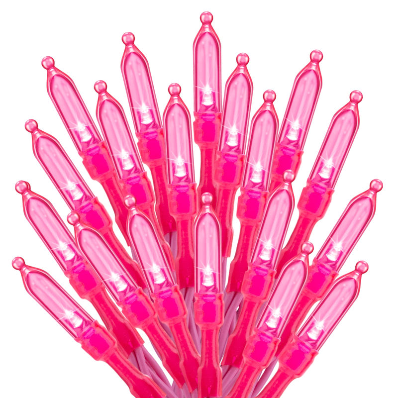Pink Mini Christmas Lights - 39 Feet 100 LED Fairy String Lights with 8 Lighting Modes Waterproof Connectable for Indoor Outdoor Xmas Tree Garland Wreath Holiday Valentine's Day Decoration Pink 100 LEDs
