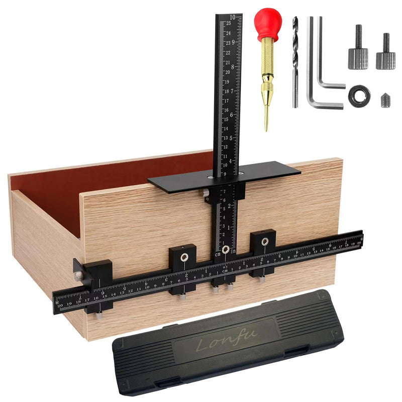 Cabinet Hardware Jig for Handles, Adjustable Template with Convenient and Precise Installation for Door and Drawer Knobs,Pulls,Tool Accessories Jig of Aluminum Alloy Alloy Steel A-Normal