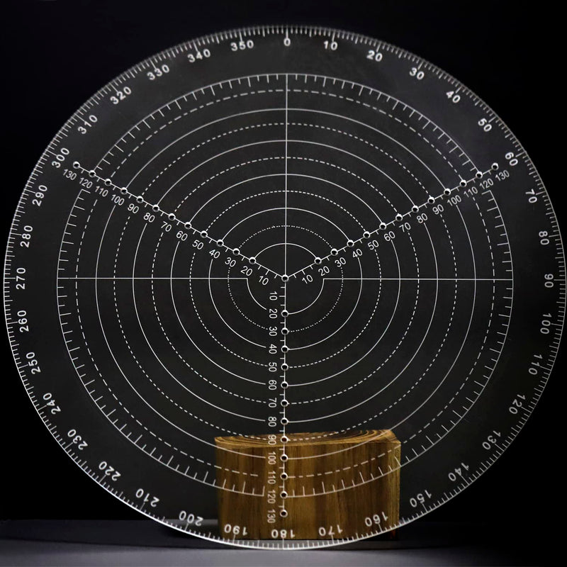 Round Circle Center Finder Compass Tool 300mm/11.8 Inch for Wood Turners Bowls Lathe Work Clear Acrylic for Handicrafts Handmade DIY Furniture Making