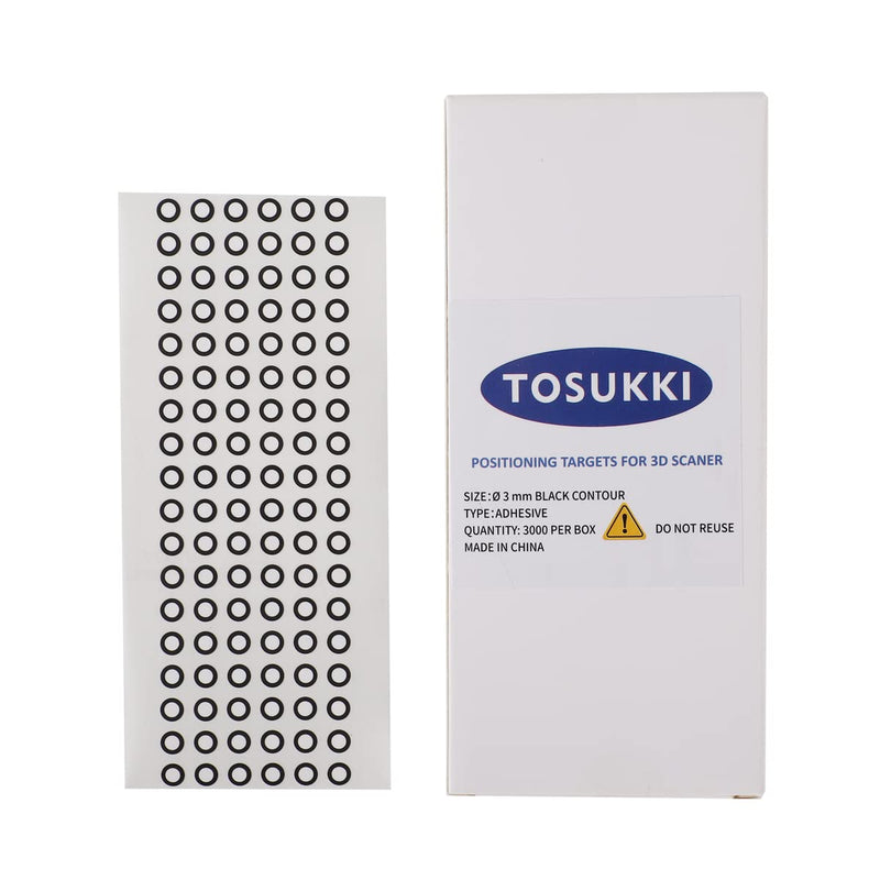 3mm/2mm/1.5mm/1mm/0.8mm/0.4mm Adhesive Positioning Targets for 3D Scaner（3000 PER Box） (Ø3mm) Ø3mm