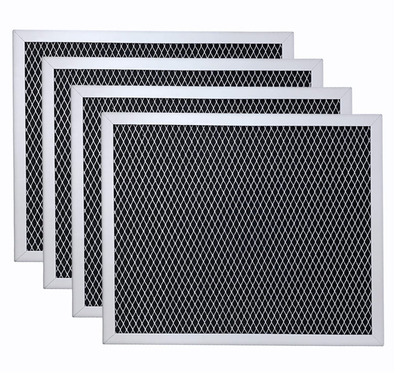 4 Pack Range Hood Filter 97007696 Aluminum Charcoal Combo Compatible with Whirlpool W10355450 Broan Nutone 6105C 41F 413023 41000 46000 11000 4341999 4378581 (8.75 x 10.5) in