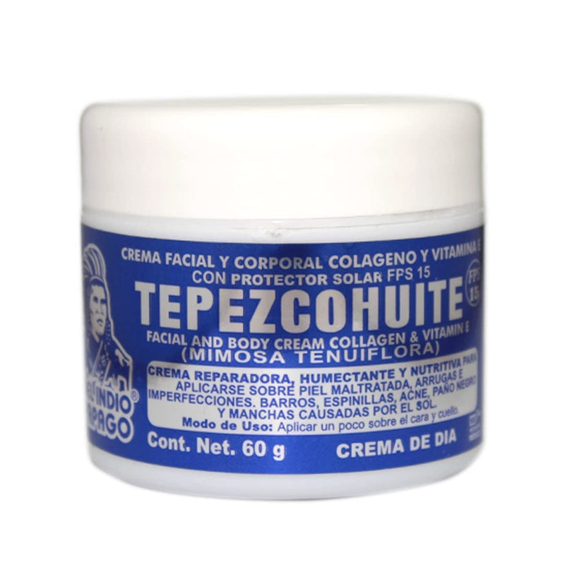 DEL INDIO PAPAGO Facial Day Cream With Tepezcohuite 60gr small - Hydrates the Skin - NewNest Australia