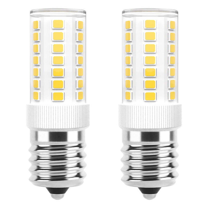 E17 LED Bulbs Dimmable 5W Microwave Over Stove Bulb, 40W Incandescent Equivalent, Daylight White 6000K, Fit for Whirlpool Maytag GE Kenmore LG Microwaves, Replaces 8206232A 1890433 AP4512653, 2 Pack