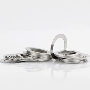KALESYUJIN-600PCS M3-M18-0.2Metal Shim Washers Ultrathin Gasket Thin Flat Washer Stainless Steel…