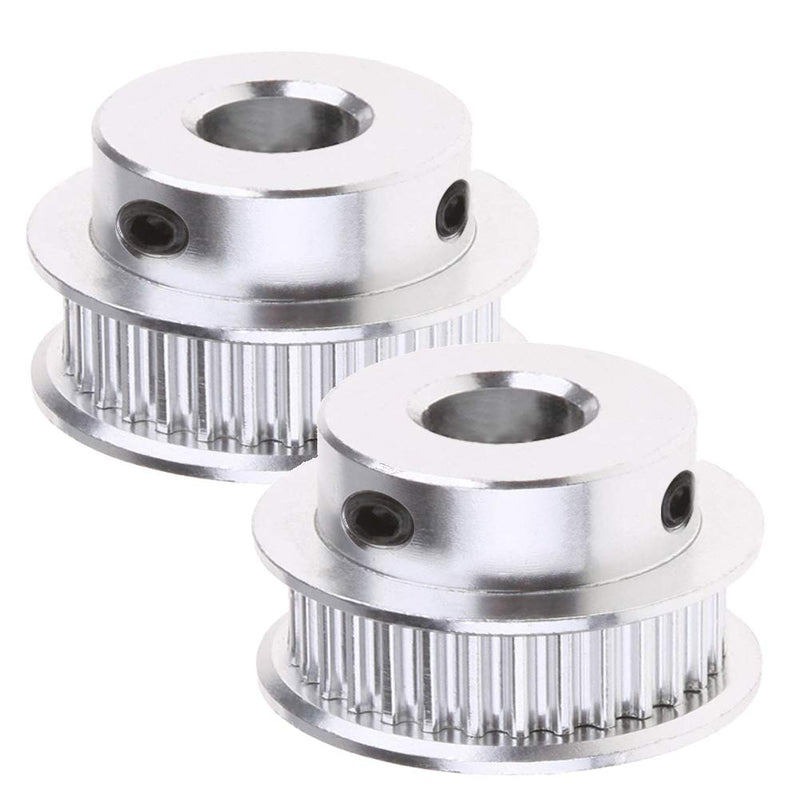 2PCS GT2 Timing Belt Pulley Synchronous Wheel Aluminum Alloy Timing Pulley 3D Printer Parts for 6mm Width Timing Belt (40 Teeth Bore 8mm) 40 Teeth Bore 8mm 2