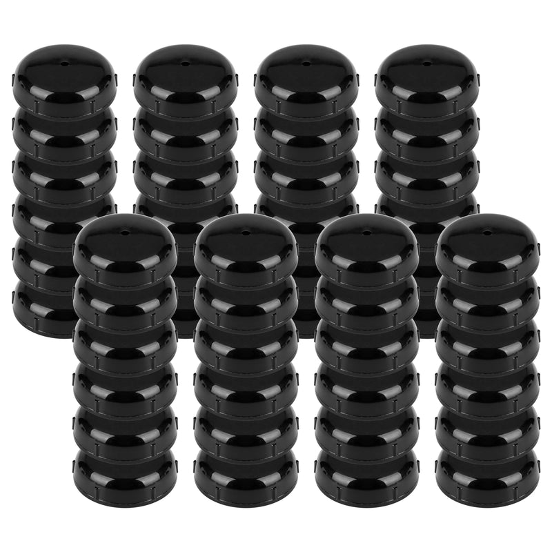 48-Pack Wrought Iron Patio Furniture Feet Caps 1-1/2 inch Round Plastic Outdoor Chair Leg Caps, PETOX Patio Chair Leg Caps for Metal Chairs, Patio Furniture Replacement Feet for Chairs & Tables, Black 48