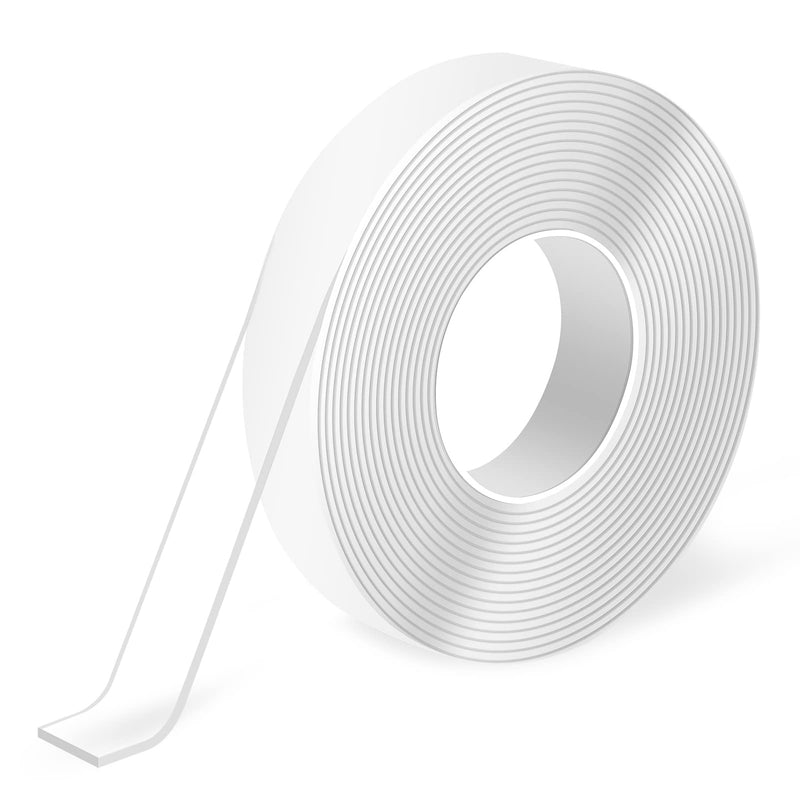 Art3d Double-Sided Tape (10FT) Mounting Tape, Multipurpose Removable Adhesive Foam Tape, Transparent Tape for Paste Items, Household 1/24" x 1/2" x 10'