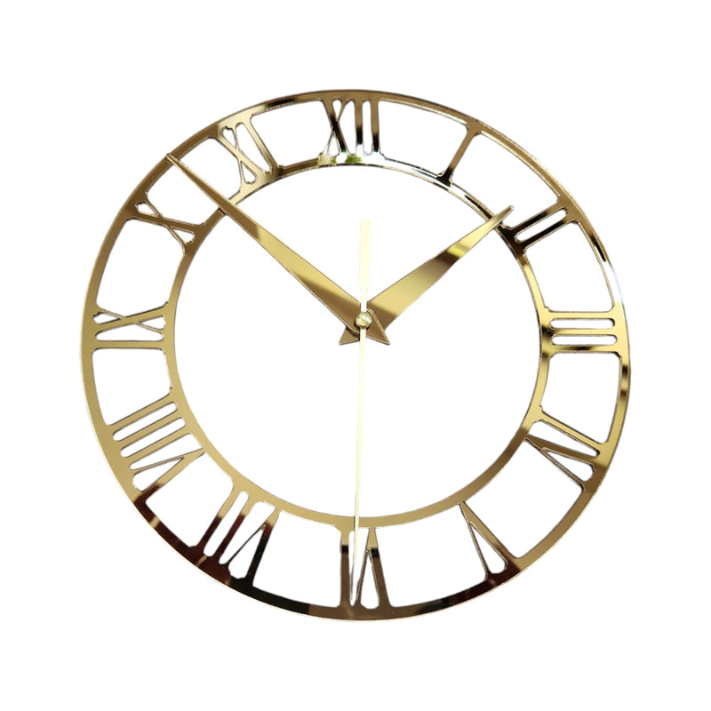 7.87 Inch (20cm) Gold Classic Clock Face with Clock Hands for Resin, Crafts, DIY, Round Mirror Acrylic Clock Dial Plate with Roman Numerals, Resin Accessories 7.87 INCHES GOLD - NewNest Australia