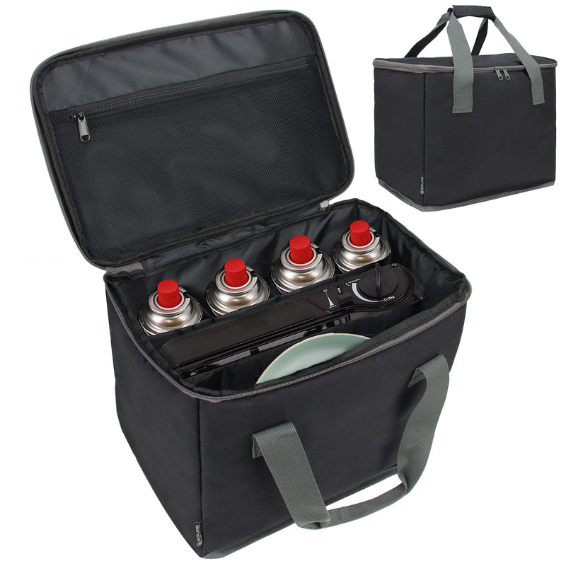 Carrying Bag Compatible with GasOne Portable Butane Gas Stove for Travel, Camping, Picnic Black
