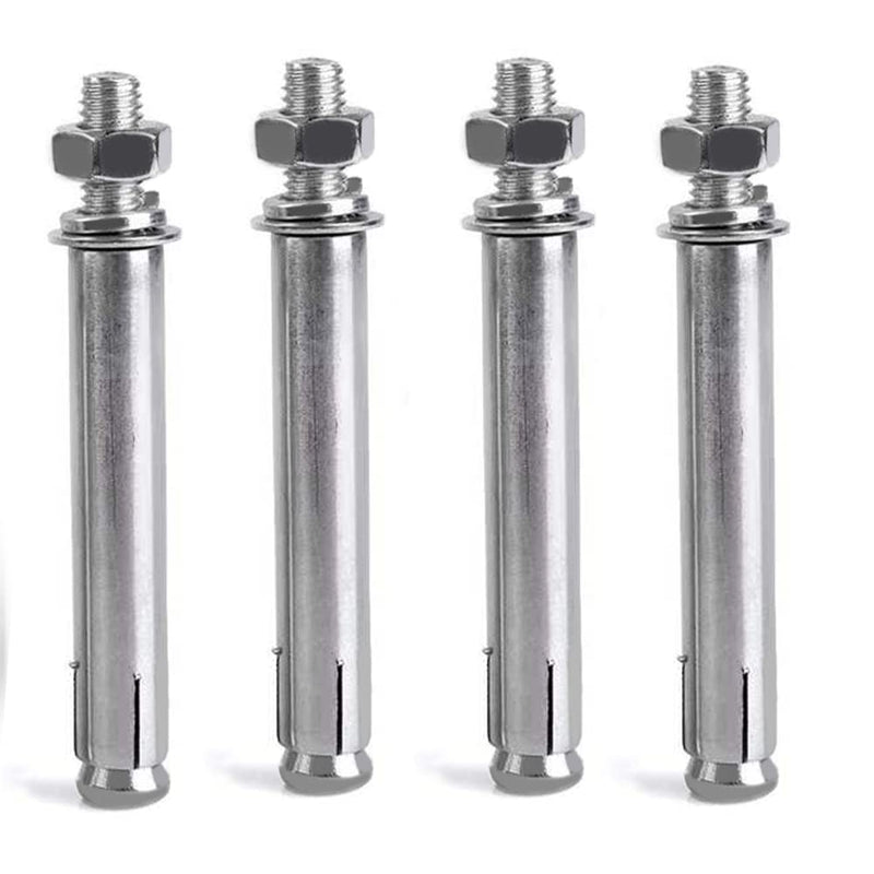 M10 x 80 mm External Hex Expansion Bolts Screws Sleeve Anchors, 304 Stainless Steel, 4Pcs M10 x 80mm