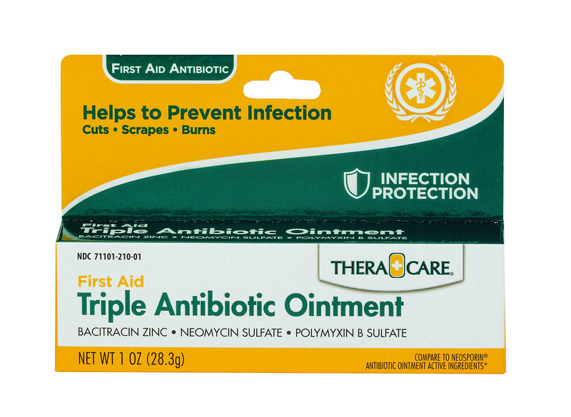 Thera Care Triple Antibiotic Ointment | First Aid | Infection Prevention and Protection | 1.0 oz | Topical Wound Care for Minor Scrapes and Cuts 1 Ounce