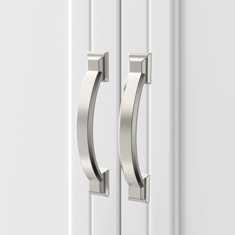 Asidrama 10 Pack 3 Inch(76mm) Brushed Satin Nickel Kitchen Cabinet Handles, Cabinet Pulls Kitchen Cabinet Hardware for Cupboard Drawer Pulls 3" Hole Center(76mm)