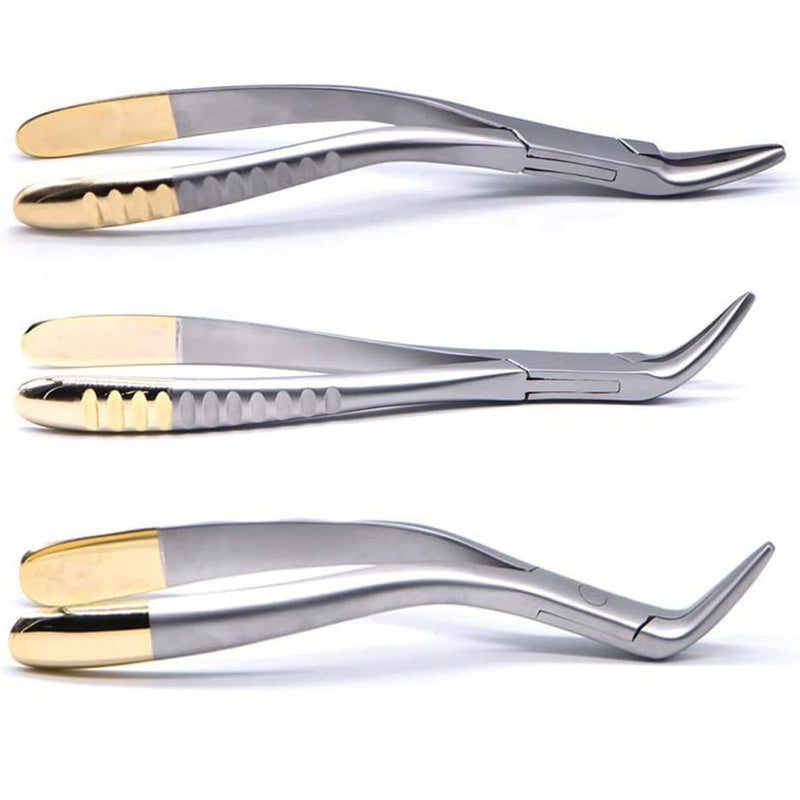 3PCS/set Dental Root Residual Fragment Forcep Minimally Invasive Extraction Broken Root Pliers Upper Jaw Lower Mandible Universal