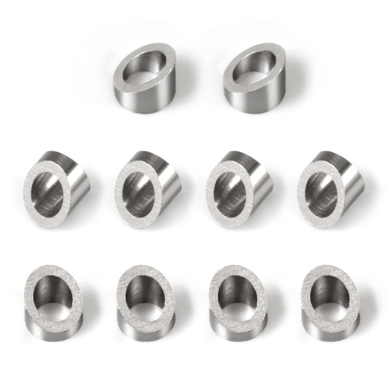 SPEEDWOX 10 Pcs 3/8" 30 Degree Angle Beveled Washers, 316 Stainless Steel Angled Washers, Suit for 1/8" 5/32" 3/16" Wire Rope Cable Application