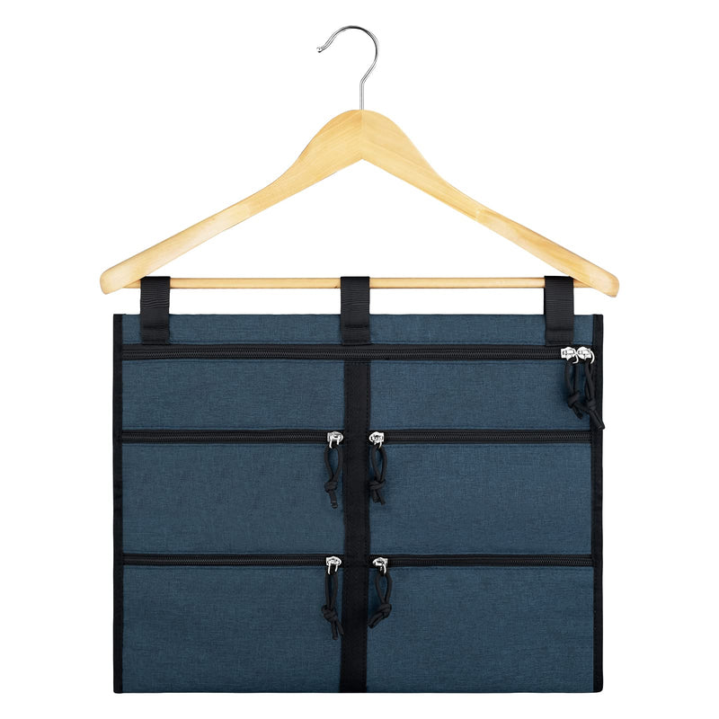 Hanger Diversion Safe for Money Cash, Bukere Secret Safe Pocket for Home, Travel, College Dorm, Large Zipper Pouch, Great for Storing Money, Jewelry, Passport, Document Marine Blue