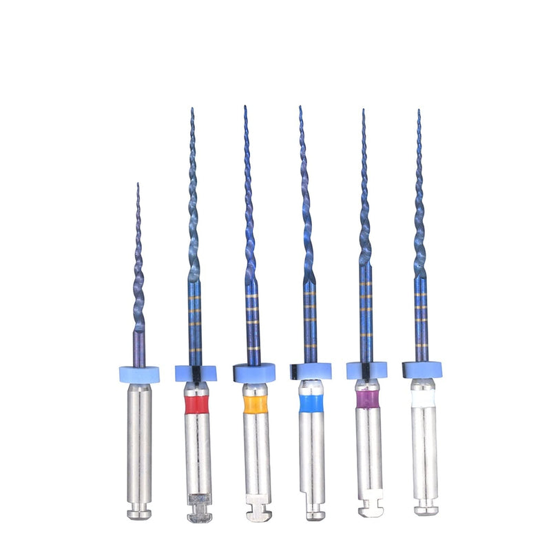 6Pcs S1-F3 Endodontics Files Heat Acticated NiTi Engine Use Super Rotary File 21mm/25mm Endo File (21mm)