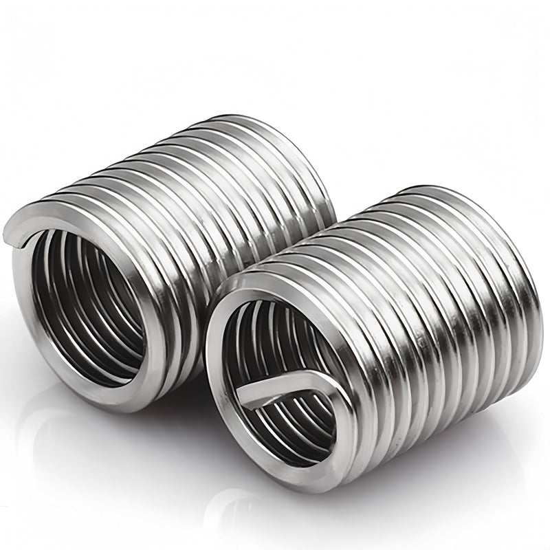 M8 x 1.25mm x 2D Helicoil Wire Inner Thread Inserts, Coiled Wire Helical Screws, 304 Stainless Steel, Metric, 50 Pcs M8 x 1.25mm x 2D