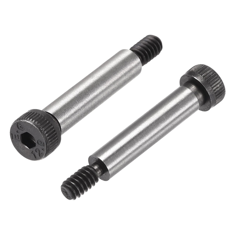 uxcell Alloy Steel Hexagon Socket Head Shoulder Screws Bolts, 1-1/4" Shoulder Length, 1/4" Shoulder Dia, #10-24 Thread, 10pcs 1-1/4" x 1/4" Black-Silver tone 10