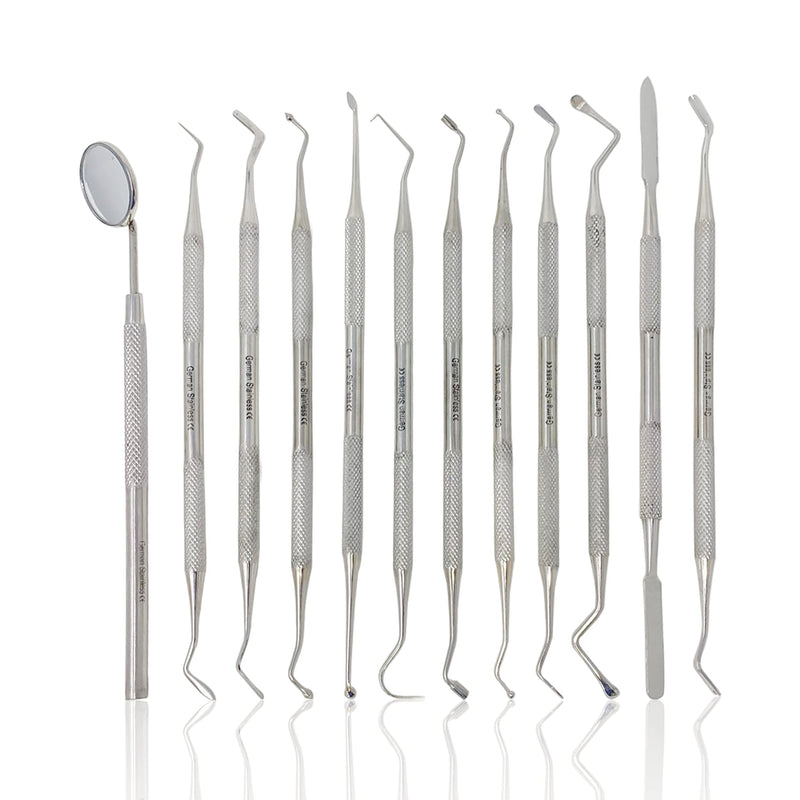 Cynamed 14-Piece Stainless Steel Micro Precision Probe Set: Straight, Single, Short Double, Long Double, Triple and Hook Tips 5.5" to 6". (14 PC) 12