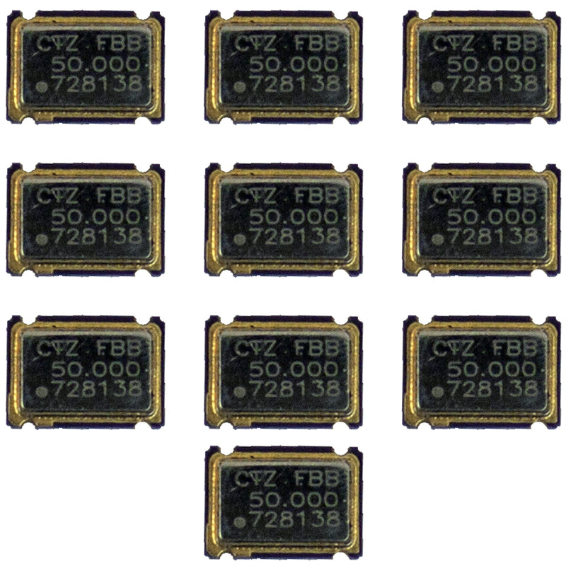 whiteeeen 10pcs SMD Active Crystal 7050 50.000MHz 50mhz 25PPM 3.3V 57mm 4feet 5070 Resonator