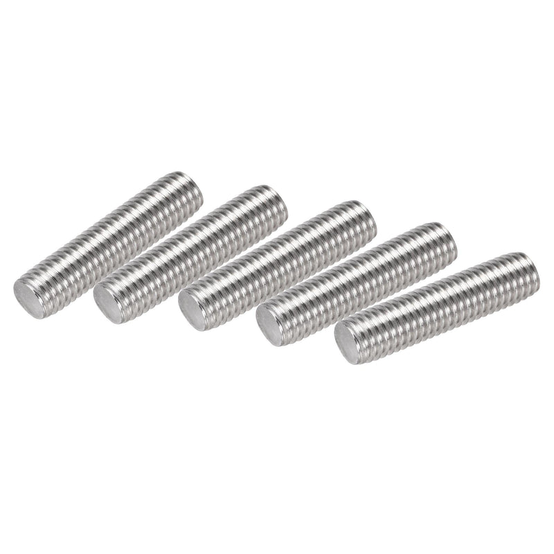 uxcell 5Pcs M10 x 40mm Fully Threaded Rod 304 Stainless Steel Right Hand Threads,M10-1.5 Thread Pitch