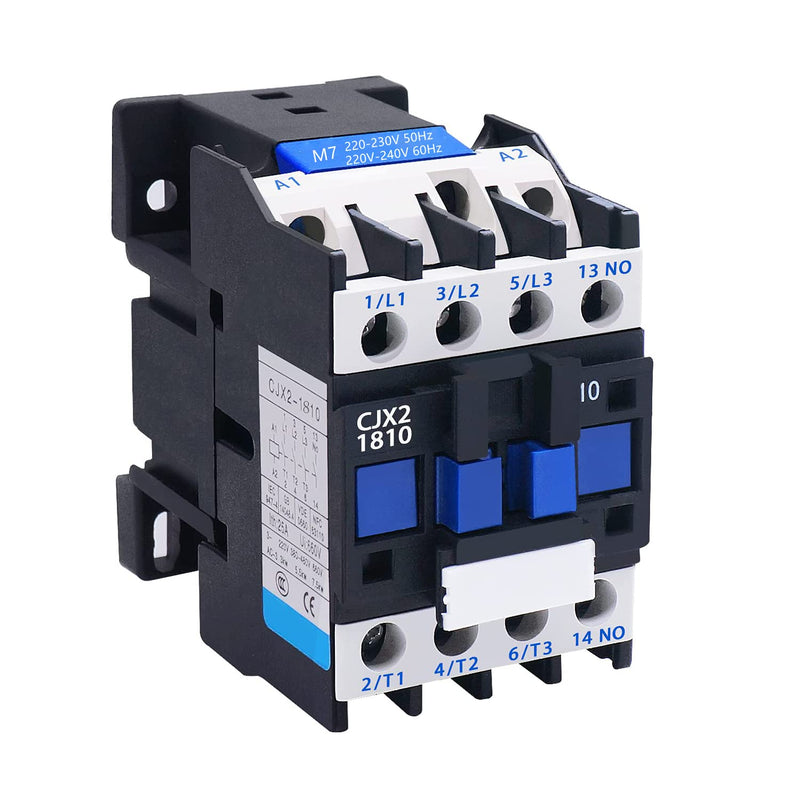 XMHF AC Contactor CJX2-1810 220V 25A 50/60Hz Coil 3P 3 Phase Rail Motor Controler Rail Mount Contactor