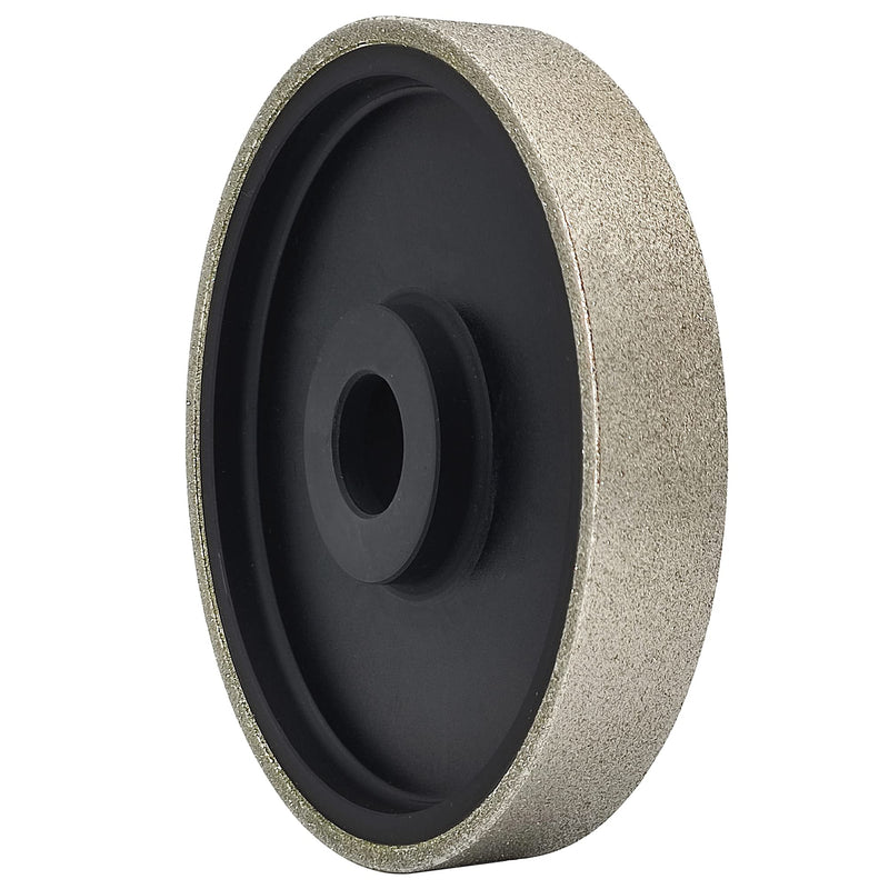 Diamond Lapidary Jewelry Grinding Wheel 6 Inch with 1 Inch Arbor Hole, Diamond Grinding Wheel for Gem, Marble, Granite, Glass, Ceramics, Cemented Carbide, 80 Grit Grit 80