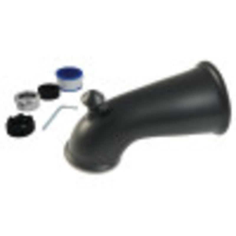 Kingston K1275A0 6" Zinc Universal Tub Faucet Spout, Matte Black