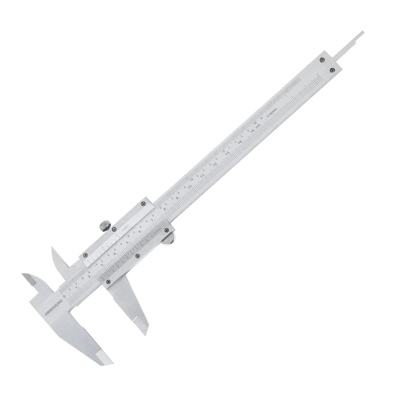 Vernier Caliper Calipers Measuring Tool Micrometer Carbon Steel Inch/Metric 0-6" Range 1/128 Inch Dual Reading Scale Professional High Accuracy Metal Vernier Caliper Gauge 0-6" L DRINYOUNG 0-6‘’L