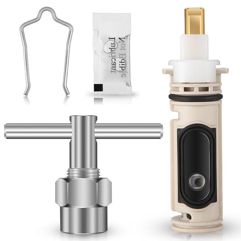 Enhon 1222 Replacement Cartridge Compatible with Moen with Puller, Tub Shower Cartridge Replacement Kit for One Handle Posi-temp Faucet (1 Set) 1
