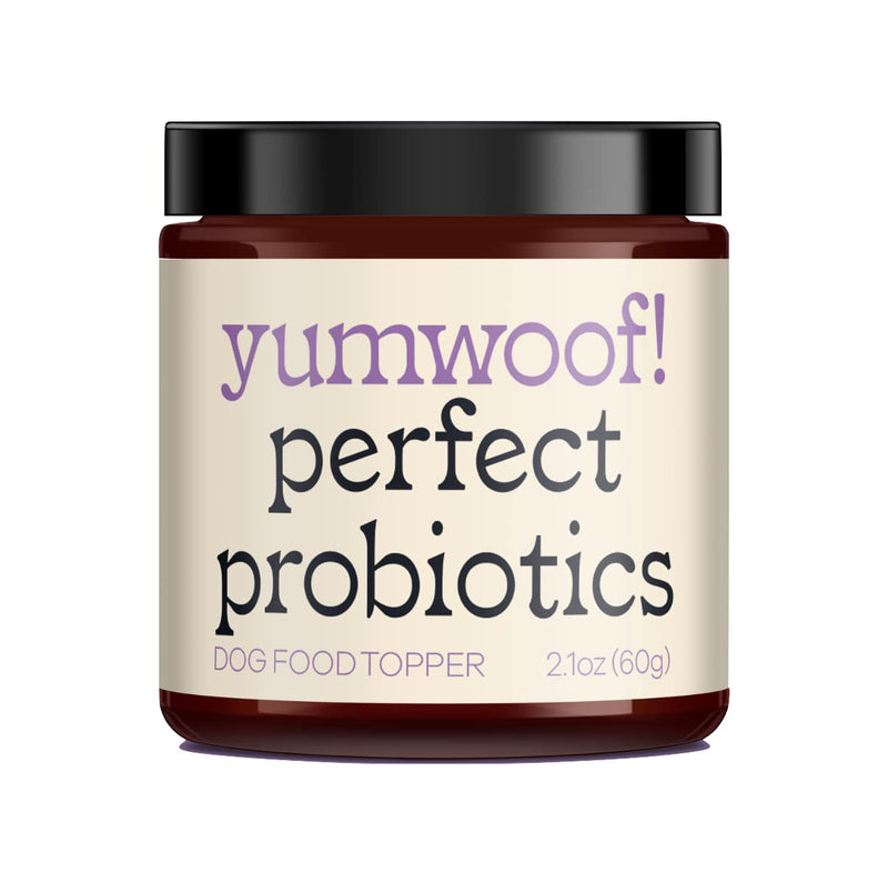 Yumwoof Perfect Probiotics Non-GMO, Human-Grade Dog Food Topper with Prebiotic Inulin & Pumpkin | Allergies, Digestion, Immunity, Diarrhea, Constipation | 9 Science-Backed Strains