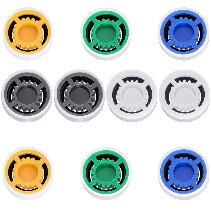 PAGOW 10pcs Shower Flow Reducer Limiter, gpm 1.5 1.8 2.0 2.5 3.0 Shower Head Flow Restrictor, Shower Head Water Saver Adapter Set for Handheld Shower, Bathroom, Toilet (0.56x0.54 x 0.21inch) 10pcs Shower Flow Restrictor