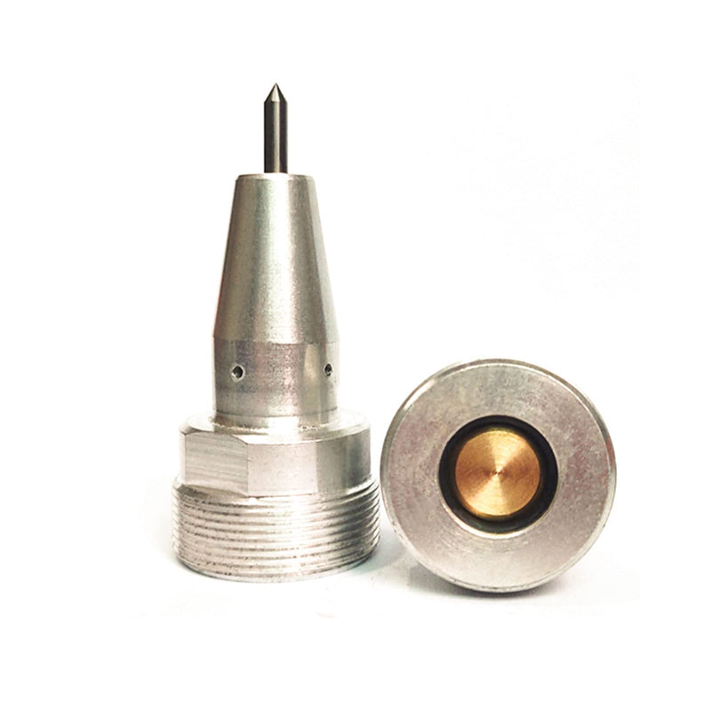 US Stock Zac 3mm Pneumatic Dot Peen Marking Pin with Tailstock Dia.10.7mm /Needle and Needle Sleeve for Pneumatic Dot Pin Engraving Machine Stylus Dot Peen Marking Machine Needle Dot Marking Pin