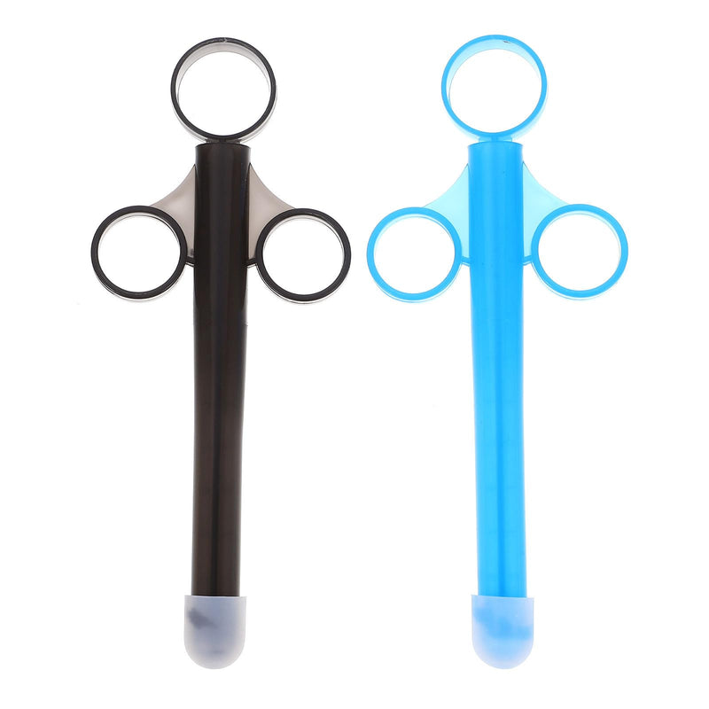 Healifty Lube Applicator Syringe 2Pcs Personal Lubricant Applicator with Smooth Rounded Cap Lube Applicator Syringe with Precise Scales Applied for Women, Men & Couples