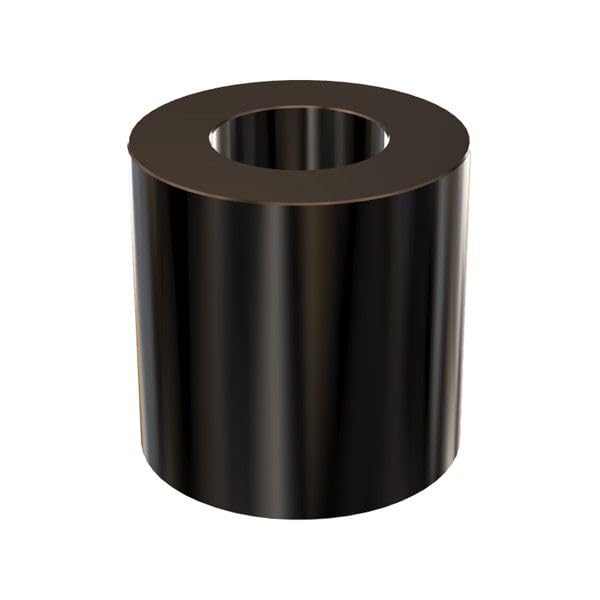 Aluminum Spacer Black 1/2" OD x 1/4" ID x Choose Your Length,Round Spacer Unthreaded Standoff Bushing Plain Finish, Fits Screws Bolts 1/4" or M6 by Metal Spacers Online (1/2" Length, 10 Pack) 1/2" Length