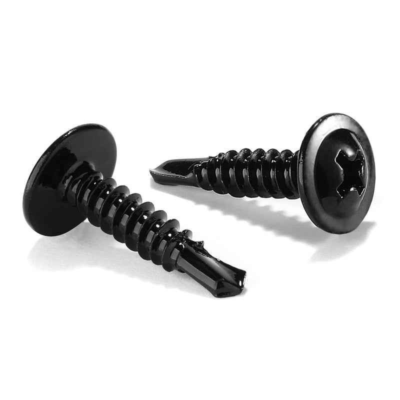 #8 x 3/4" Sheet Metal Screws 100Pcs 410 Stainless Steel Truss Head Fast Self Tapping Screws Black Oxide by SG TZH #8 x 3/4" 100