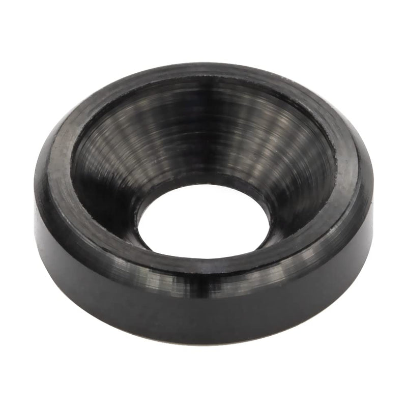 [60PCS] M3 Finishing Countersunk Washers, Anodized Aluminum Alloy, Head Washers Gaskets Cup Shim for Screw RC/FPV/PC/Drone/Mechanical Accessories Parts, Black