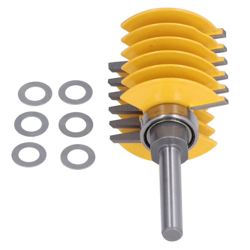 8mm Shank Finger Joint Router Bit, 2 Teeth Adjustable 46mm Cutter Head Cutting Tool for Woodworking