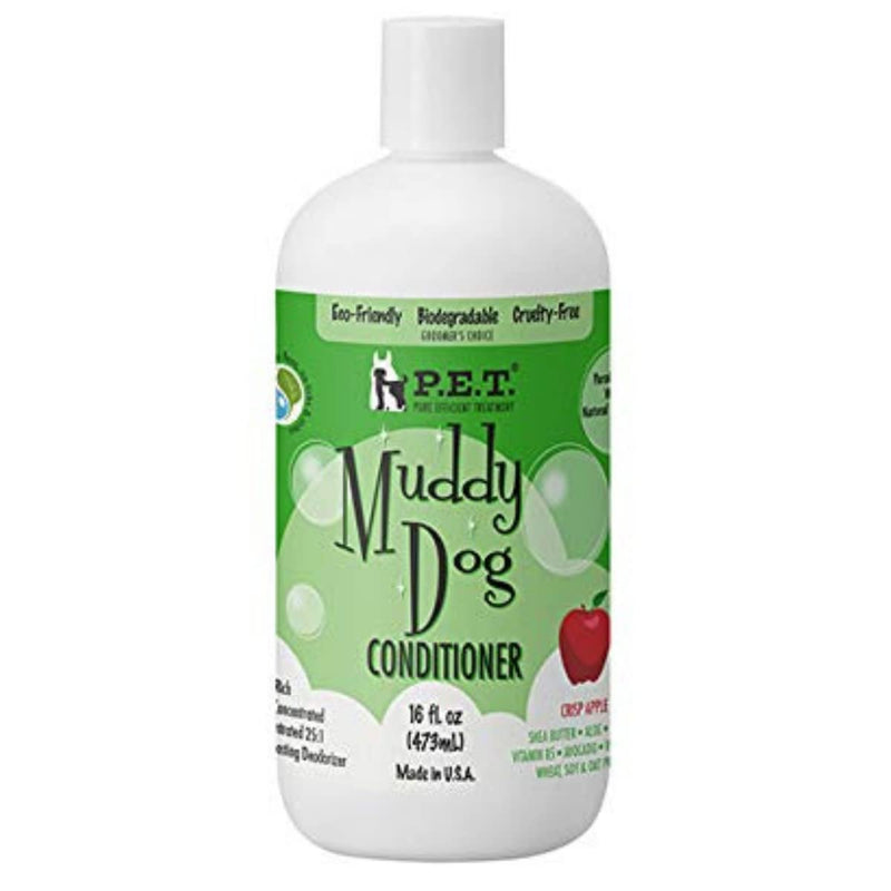Muddy Dog Conditioner, Crisp Apple – Helps Detangle, Deodorize & Soften Coat, 16 fl. oz by P.E.T. 16 oz Muddy Dog - Crisp Apple - PawsPlanet Australia
