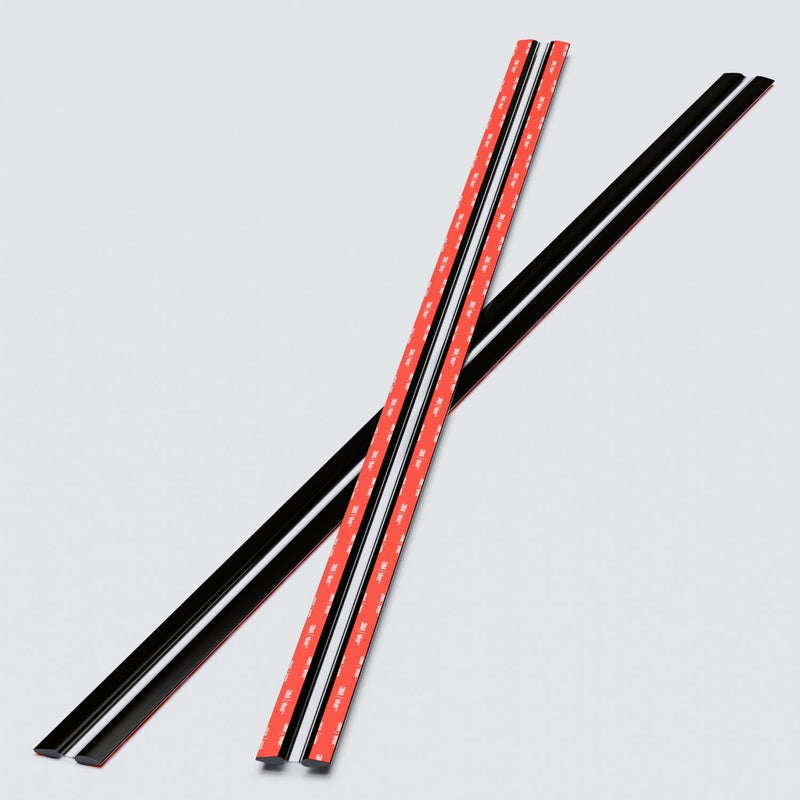 2 x 950mm Black Flexible Hinges – No Glue Required. Low Profile, Acrylic Piano Hinges. (37 in) -2 Pack