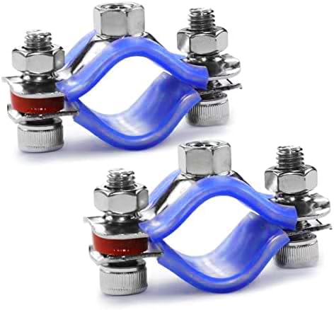 2PCS 304 Stainless Steel Wall Ceiling Mount Pipe Supports, Split Ring Hanger for OD Pipe 32-34mm, Pipe strap clamp for ID 1" Pipe