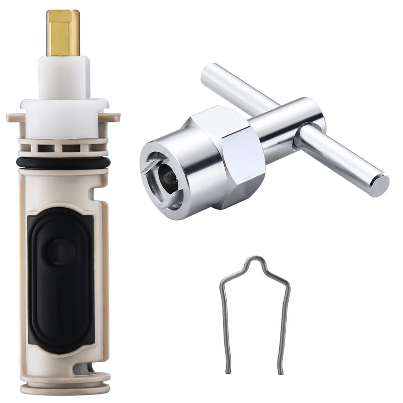 1222 Replacement Cartridge with Removal Tool 104421 for Moen, Compatible with One Hanlde Posi Temp Faucet Cartridge + Puller