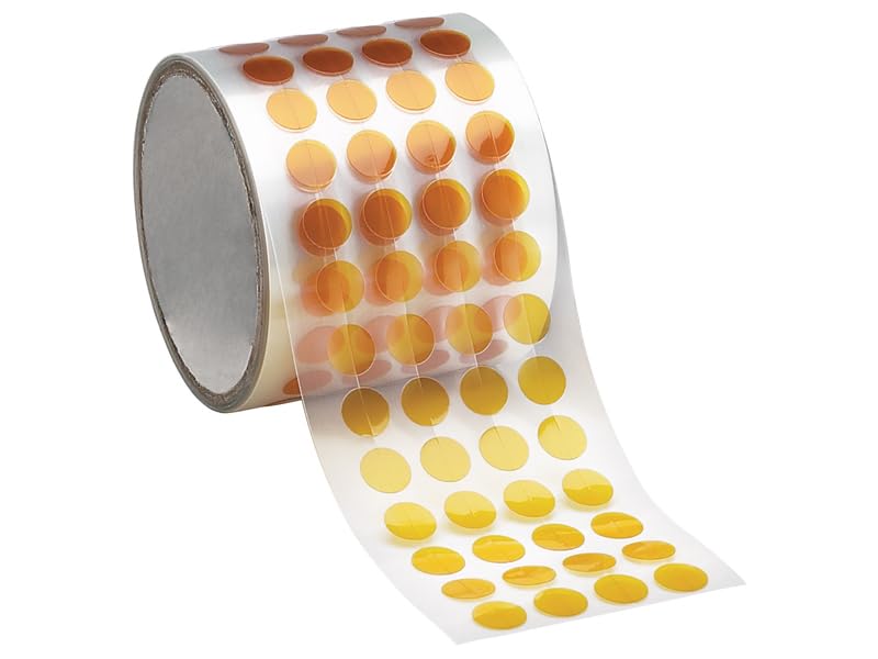 Caplugs KP00812 KP-SH Series, Polyimide Discs - Electronics & Parylene Coating, Solder Wave, Conformal Coating & Other High-Temp Masking Applications - 13/16" Disc, Amber, 1000 Discs/roll (SH-34473)