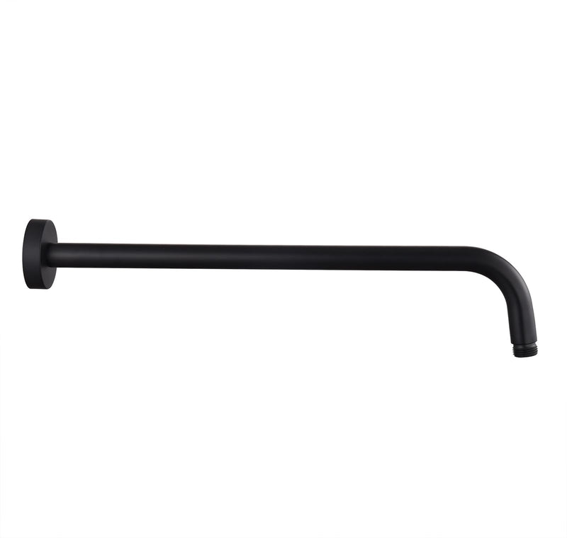 12 Inch Shower Arm with Flange,Stainless Steel 90 Degree Rain Shower Head Extension Arm,Wall-Mounted Shower Head Arm for Fixed Shower Head,Matte Black 12 inch Matte Black