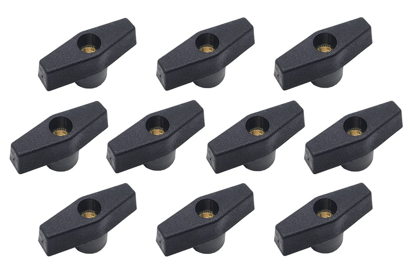 Taytools 774069 Lot 10 Each 5/16-18 Female Thread T Knobs 2 inch Wide by 1" high with Solid Brass Through Insert