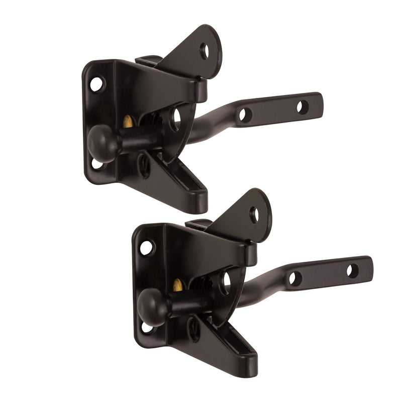 Design House 189407-ORB Self-Locking Heavy Duty Gate Latch 2-Pack Oil Rubbed Bronze 2-Pack Gate Latch or Lock